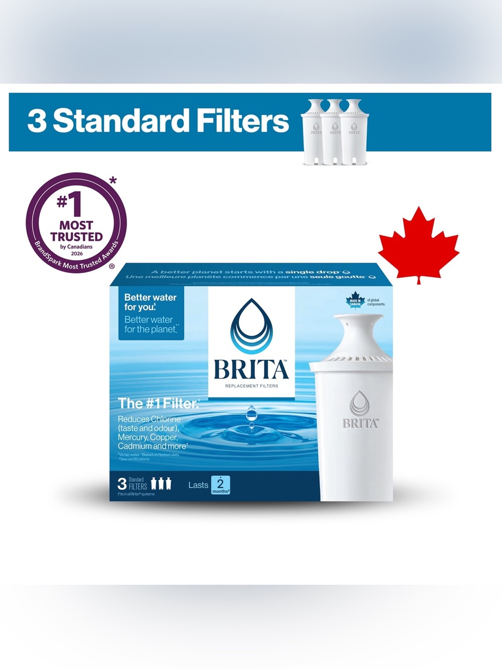 Standard Brita replacement filter set 4